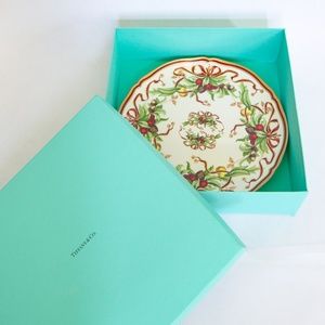 Tiffany & Co. 12" Christmas Ribbon Holiday Platter